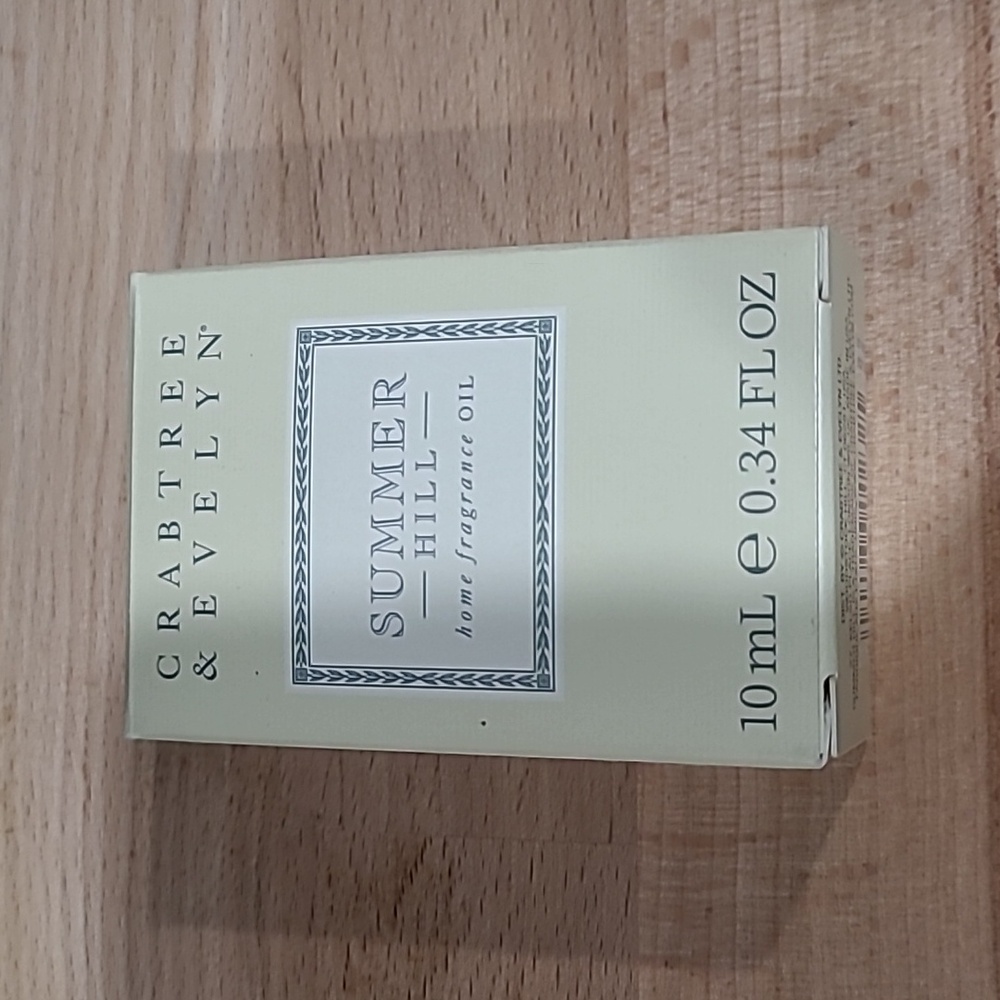 Crabtree & Evelyn SUMMER HILL Home Fragrance Oil  10ml .34 fl oz Brand new!